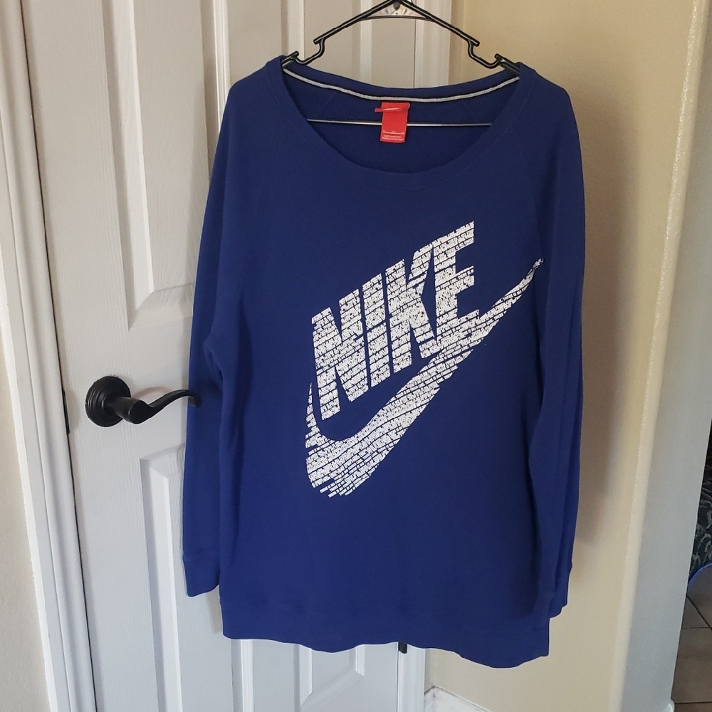 Nike Royal Blue Graphic Logo Sweatshirt